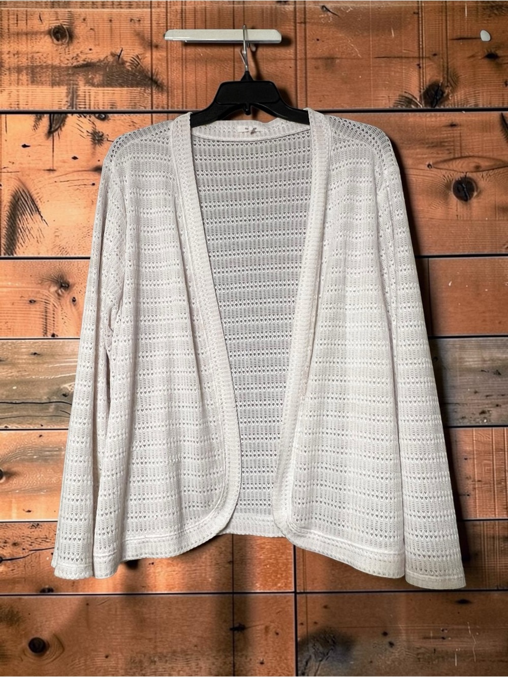Maurices White Open-Front Knit Cardigan